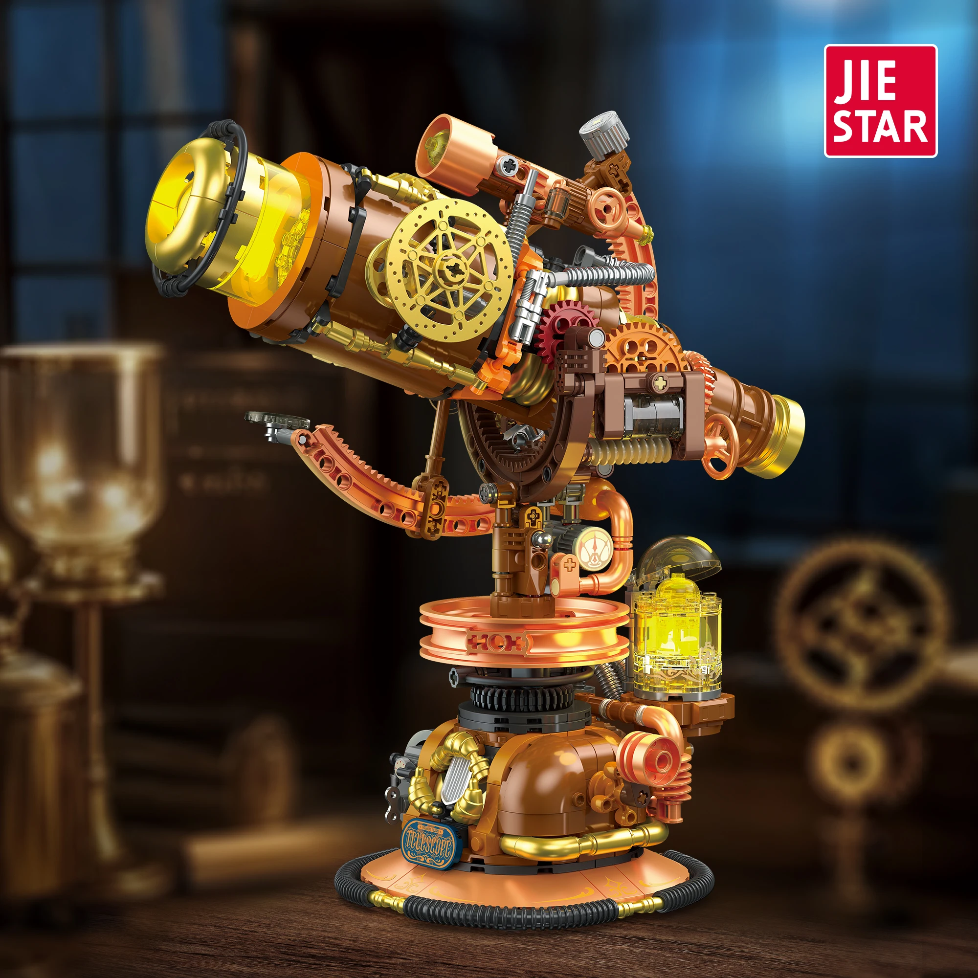 

Jie Star's New Product Jj9242 Punk Telescope Building Blocks Assembled Street Ornaments Educational Toys Birthday Gifts for Boys and Girls