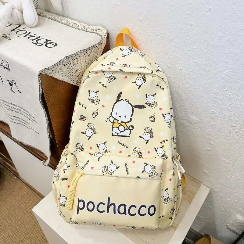 Sanrio Cinnamoroll Babycinnamoroll estudante mochila, grande capacidade casual e leve bonito dos desenhos animados mochila, novo