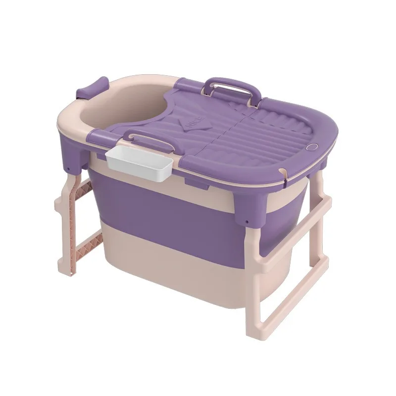Folding bath tub Adult large bath bucket can sit and lie down to increase height for home use