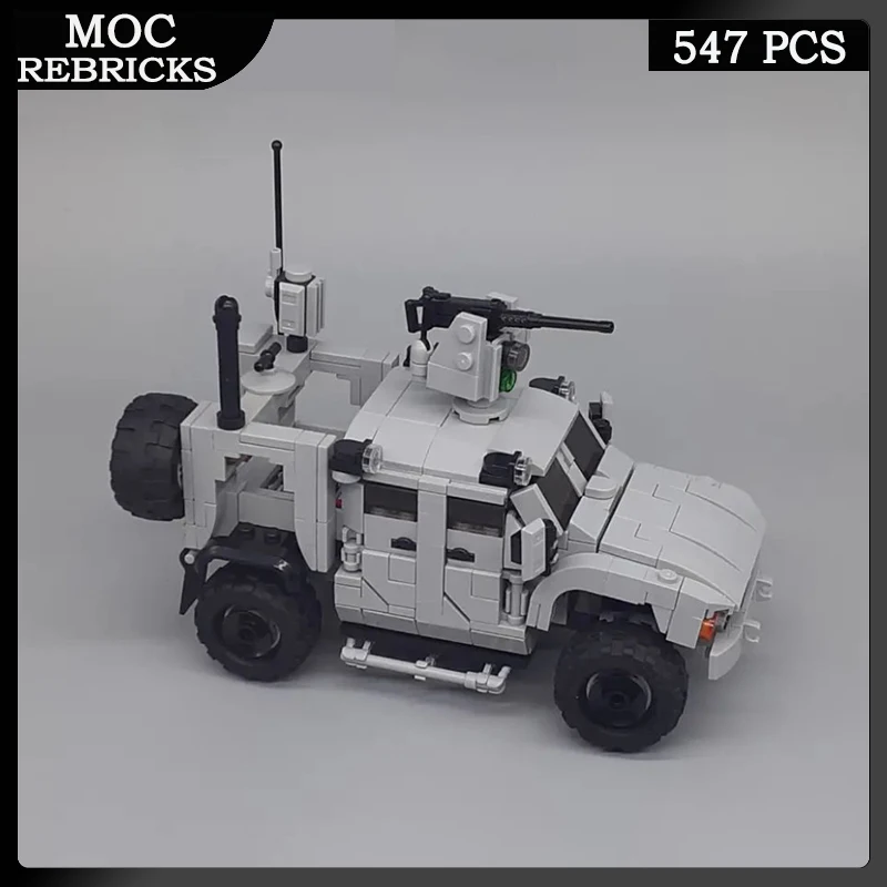 WW II Military US Armed Forces Weapons M-ATV Personnel Carrier Vehicle MOC Building Blocks Model Toy Brick For Children Gifts