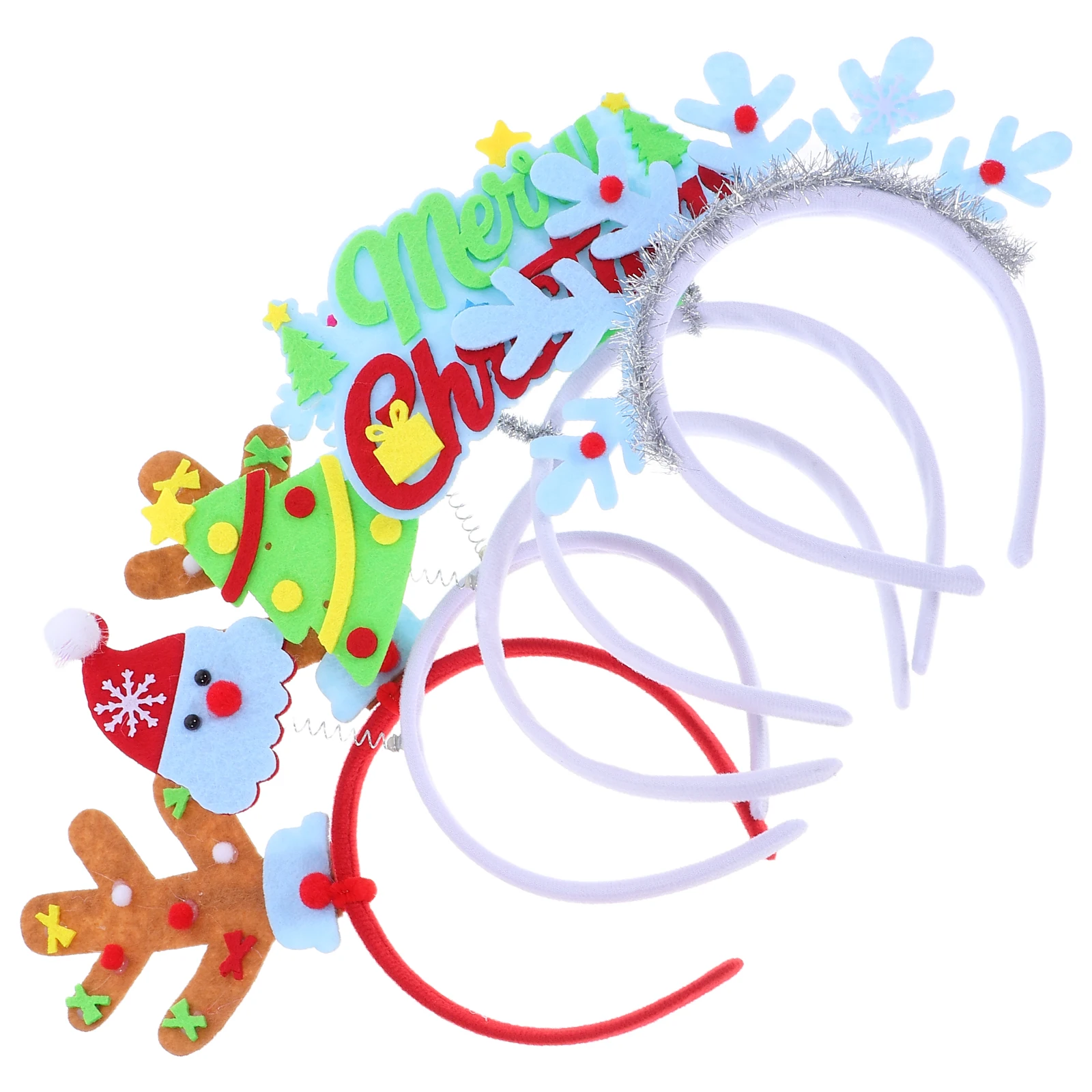 

5 Pcs Headband Cute Deer Antlers Glowing Hairband Xmas Accessories Holiday Headbands Reindeer Glitter Christmas Headwear