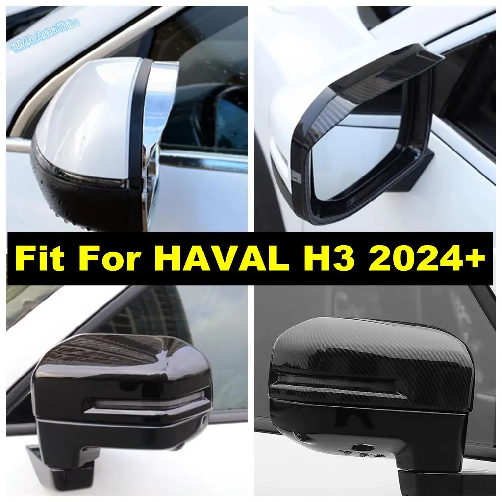 

Rearview Mirror Cap Rain Shade Rainproof Mirror Eyebrow CoverTrim ABS Chrome / Carbon Fiber Accessories For HAVAL H3 2024 2025