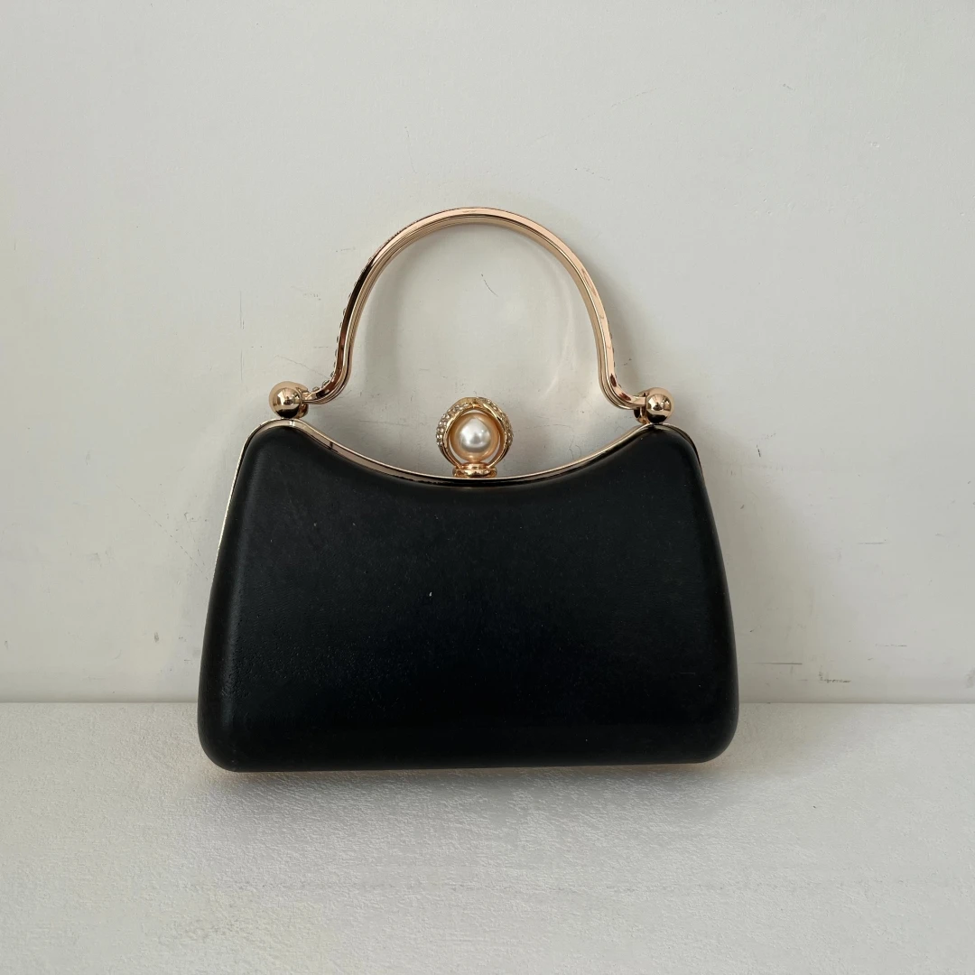 19cm Box Purse Frame Clutch Bag Glue-In Handbag Clasp Bridal Bag Hardware Material Diamond Handle Case Box Accessories Gold