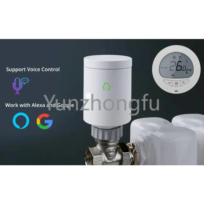 Smart Stater Kit Thermostat TRV Radiator Valves Wireless Control Boiler Hot Water Control Gateway  Google Assistant