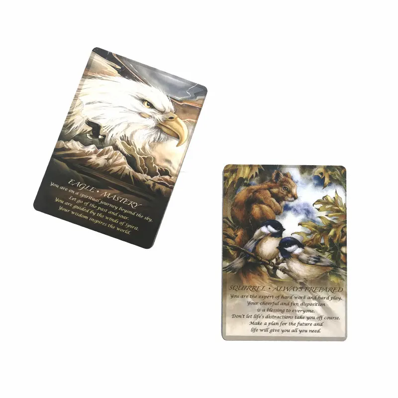 Hot sales Spirit Of The Animals Oracle Card Fate divinazione proezie Card Family Party Game Toy Tarot 52 Card Deck PDF Guide