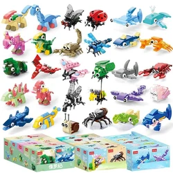 Creative Expert Mini Insects Animal Model Building Block Butterfly Bricks Model Educationa10 in 1 Kit Toy Birthday Gift for Kids