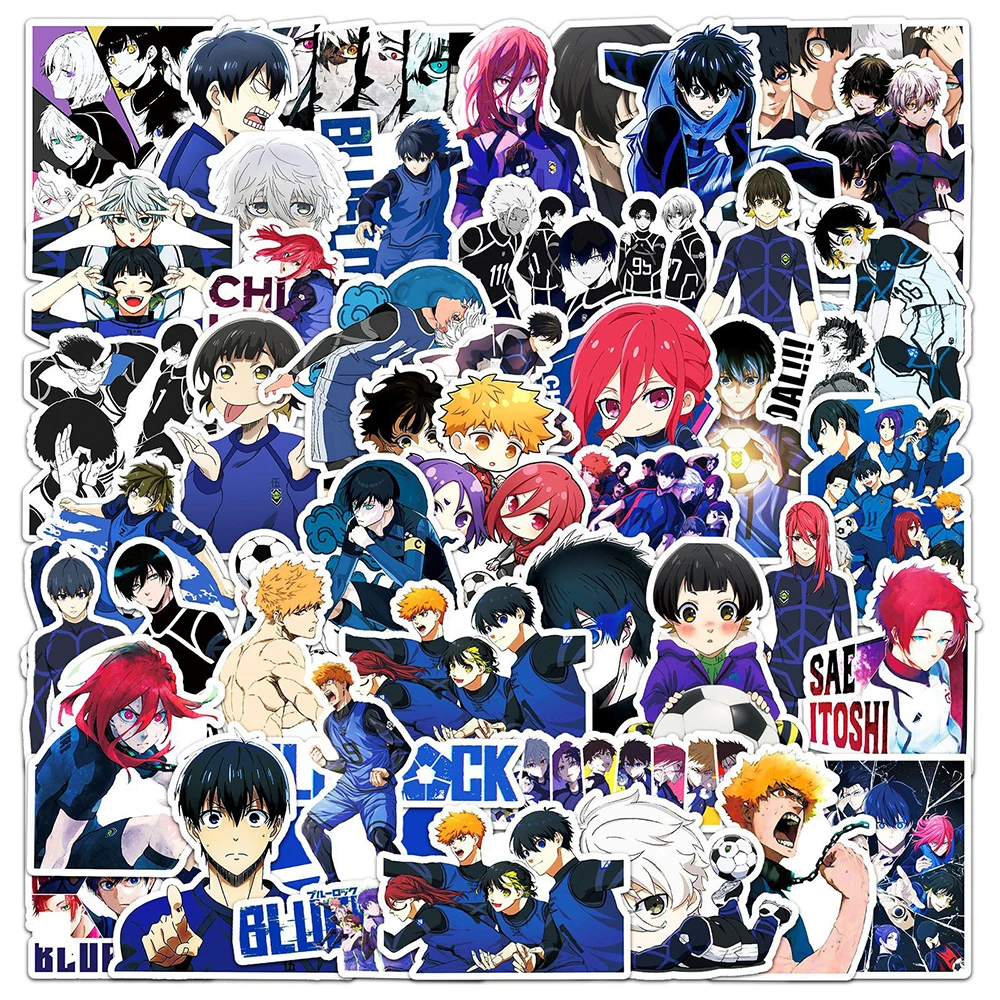 10/30/50PCS BLUE LOCK Anime Cartoon Stickers Decal Laptop Guitar Motorcycle Phone Luggage Car DIY Graffiti Sticker for Kid Toy