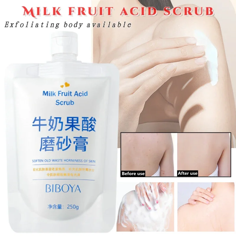 

Milk Tartaric Acid Scrub 250g Water Moisturizing Skin Exfoliating Body Can Be Used Scrub Cream To Whiten Skin Body Cream