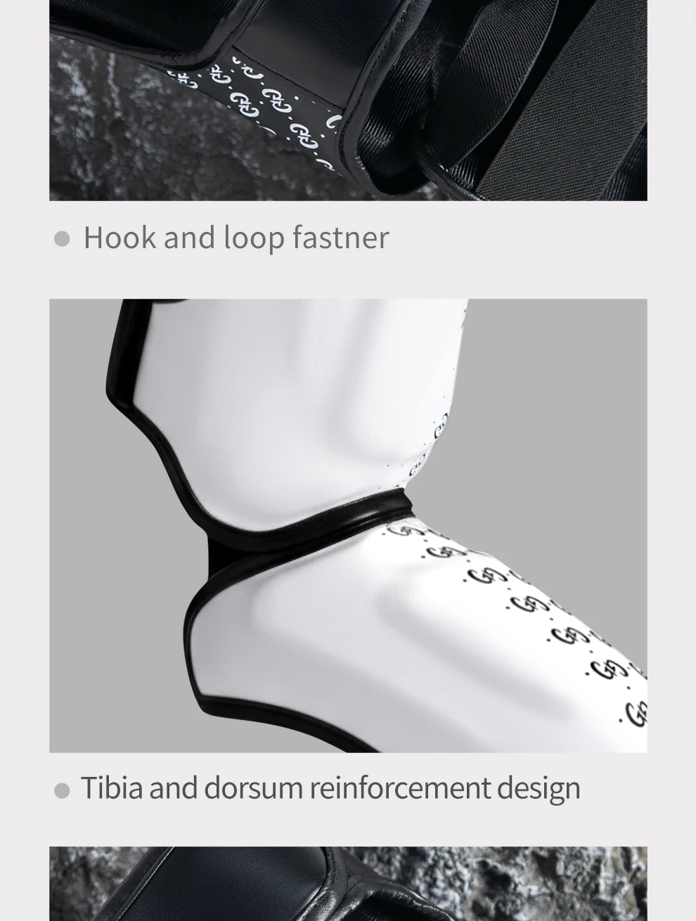 Boxen Beinschutz Muay Thai Knöchelschutz MMA Kickboxen Schienbeinschoner Verstärkte Sparring-Kampfausrüstung Knöchelschützende Leggings – Detail 6