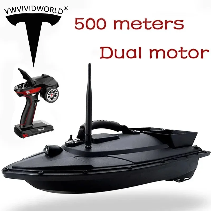 

VWVIVIDWORLD ,RC Fishing Bait Boat, Fishing Bait Boat Fish Detector ，1.5kg Loading ，500m，Dual Motor ，Night Light ,VX