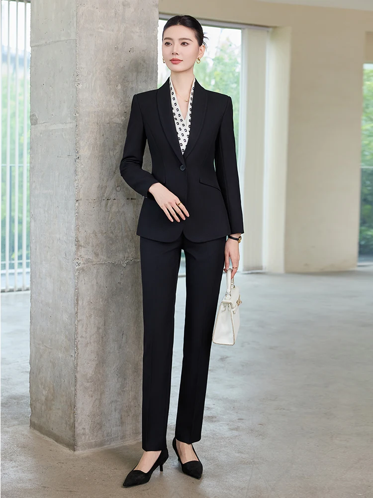 

AIyssa Fashion professional women's two-piece pants+suit jacket, exquisite and elegant, new for autumn and winter 2025