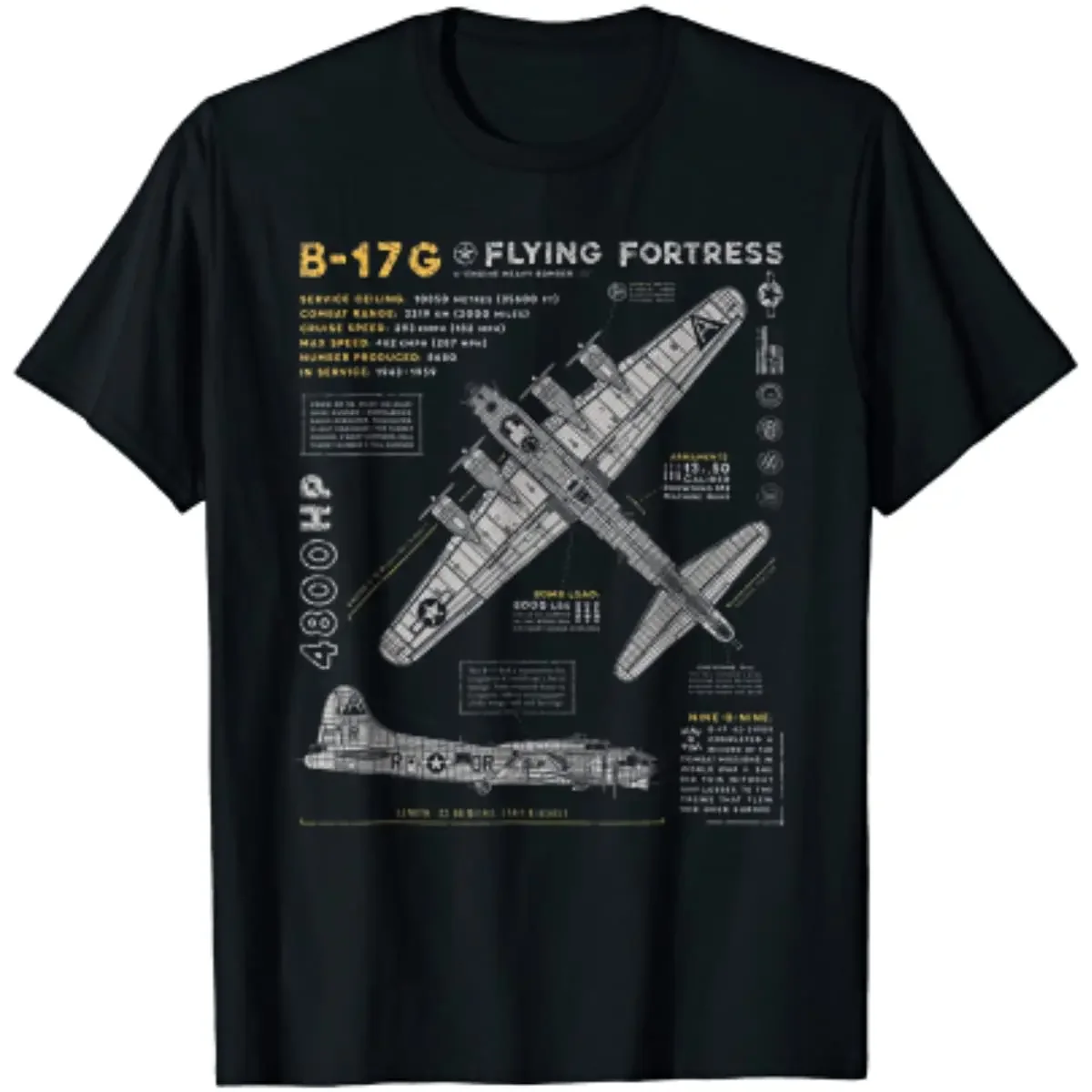 B-17 Flying Fortress WW2 B-17G Bomber Men T-Shirt Short Sleeve Casual 100% Cotton O-Neck Summer T Shirts harajuku men\'s t-shirts