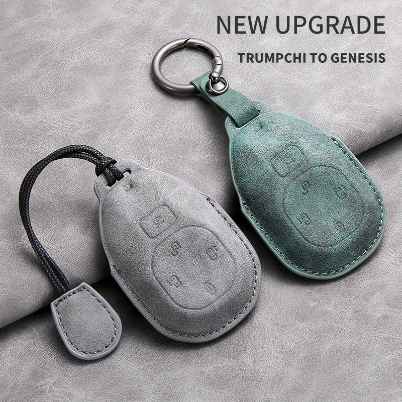 Leather Car Key Case Cover For GAC Trumpchi GS8 Empow J11 J12 J13 J14 J15 GS4 GM8 GA3 GA6 GS5 GS3 Legend Auto Accessories