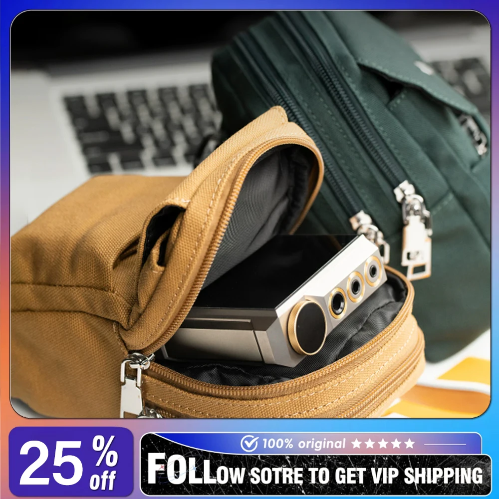

FiiO NEST-EDC Bird Nest Series Storage Bag Double Zipper Layered Design 115*185*80mm Portable Satchel for Fiio Accessories