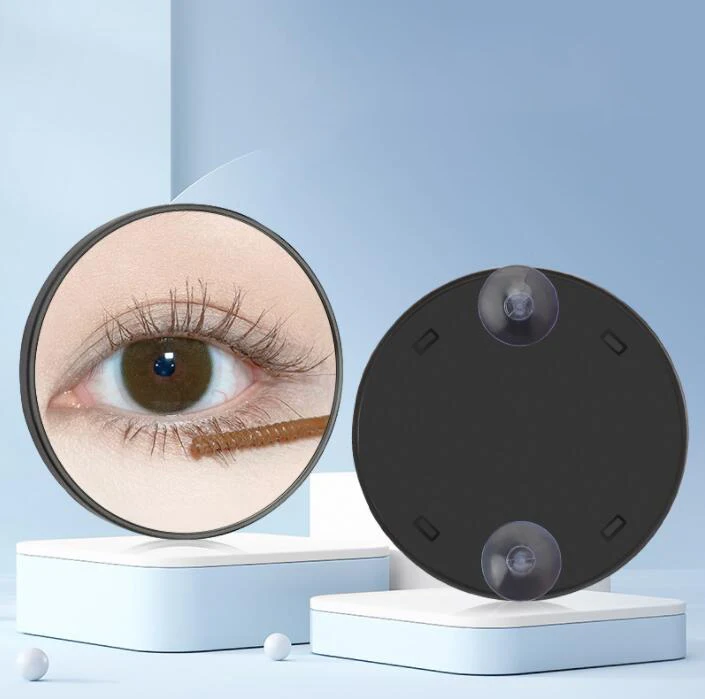 Miroir de maquillage grossissant 10x avec deux ventouses, grossissement de bain, miroirs ronds encadrés, outils de maquillage, grossissement