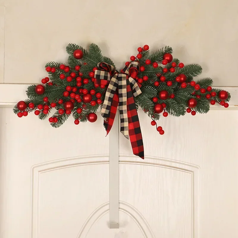 Neue Weihnachten Rote Frucht Gitter Knoten Dekoration Fascia Santa Claus Schlafzimmer Behänge Lintel Weihnachten Party Home Decor Zubehör