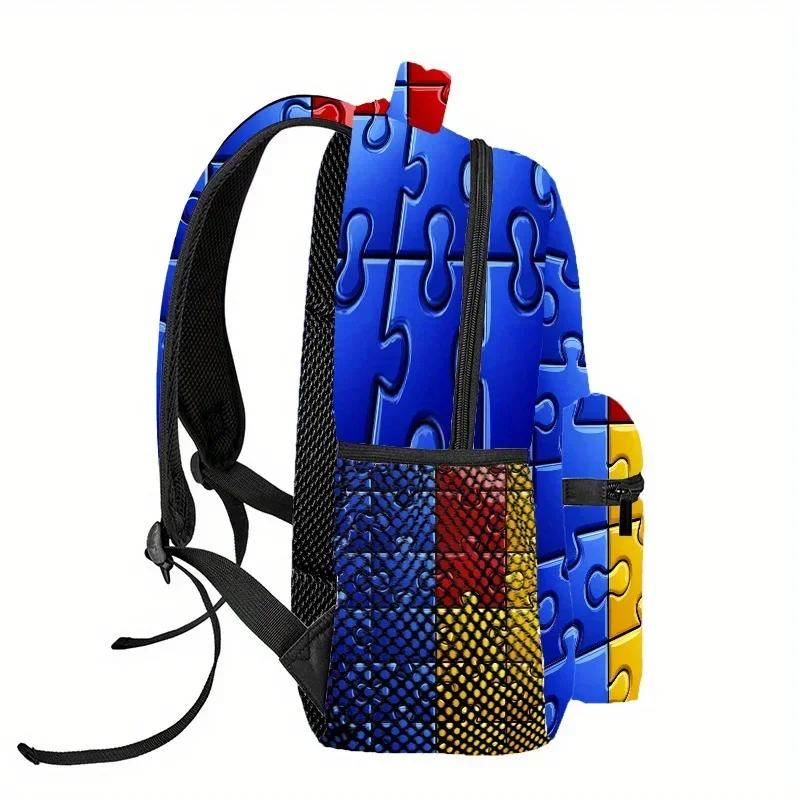 Custom Bag Autism Awareness Puzzle (7) Customization- Any Pattern Can Be Customized | Travel Backpack, Hiking Backpack, Computer
