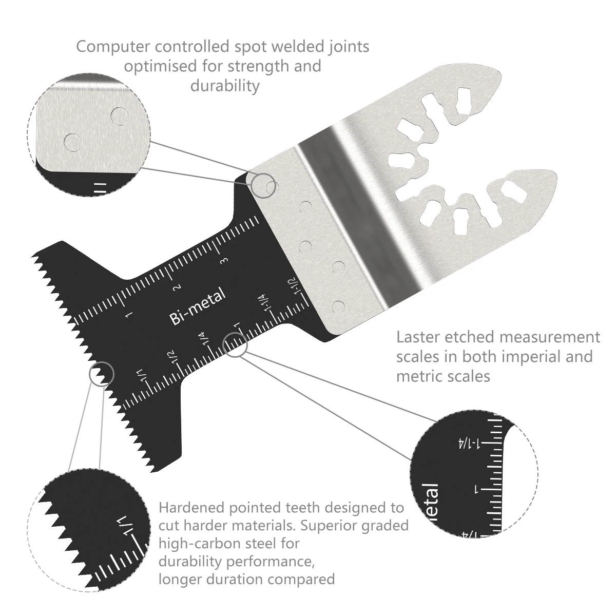 81pcs Multitool Blades High Carbon Steel Mix Oscillating Saw Blades Quick Release Oscillating Blades Multifunctional Swing Blade