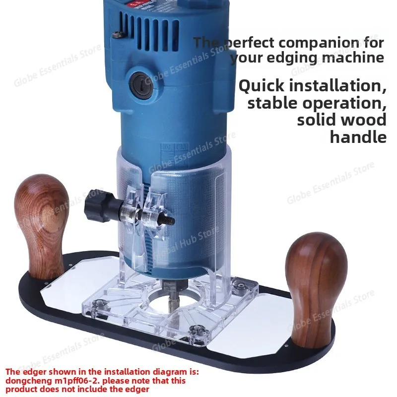 Modified Transparent Cover for Inverted Base of Trimmer Router Multi-functional Engraving, Milling and Slotting Accessory