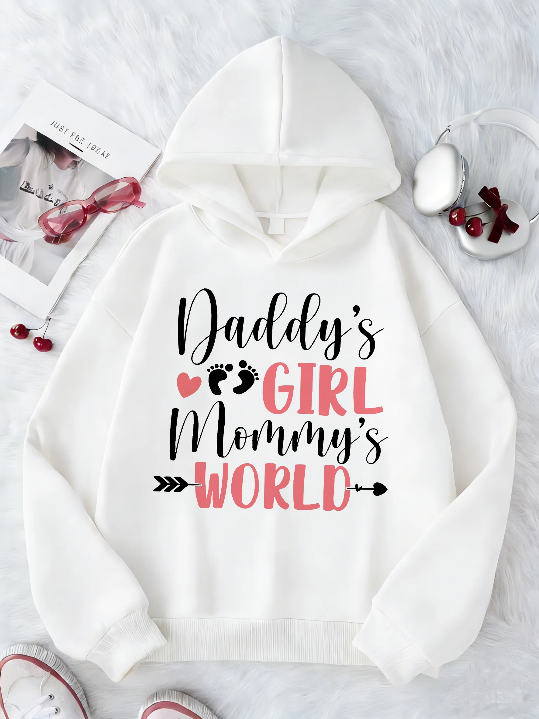 2026 New Kids Daddy Love Letter Printed Hoodie Children's Sweatshirt Hoody Girls Casual Hoodies Hip Hop Clothes Graphic