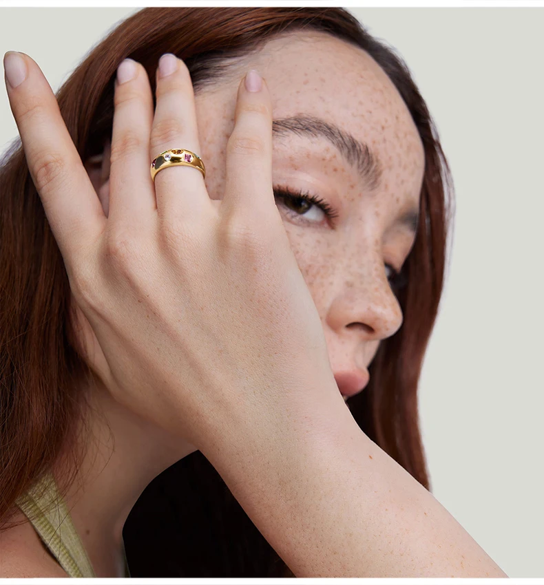 925 Sterling Silber Original-Zertifikat Zirkon-Ring für Damen Luxuriöser Edel-Schmuck Zierliches Mehrfarbiges Edelsteinband Mädchengeschenke – Detail 6
