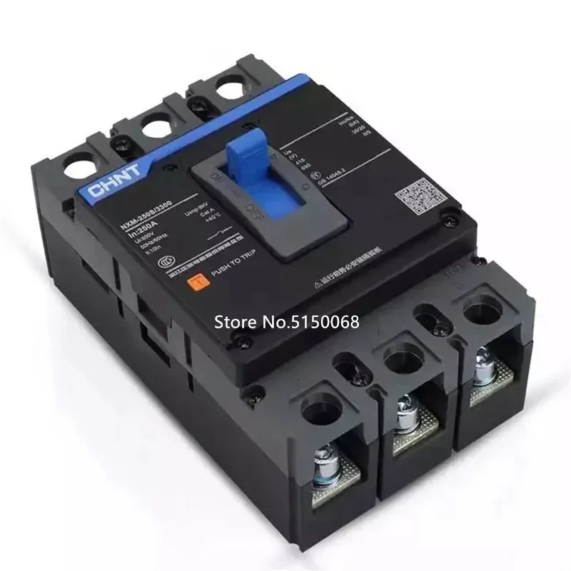 CHINT CE Certification MCCB NXM Series 3P 4P Molded Case Circuit Breaker NXM-63S/3300 NXM-250S/4300 NXM-630S/3300 10A-630A