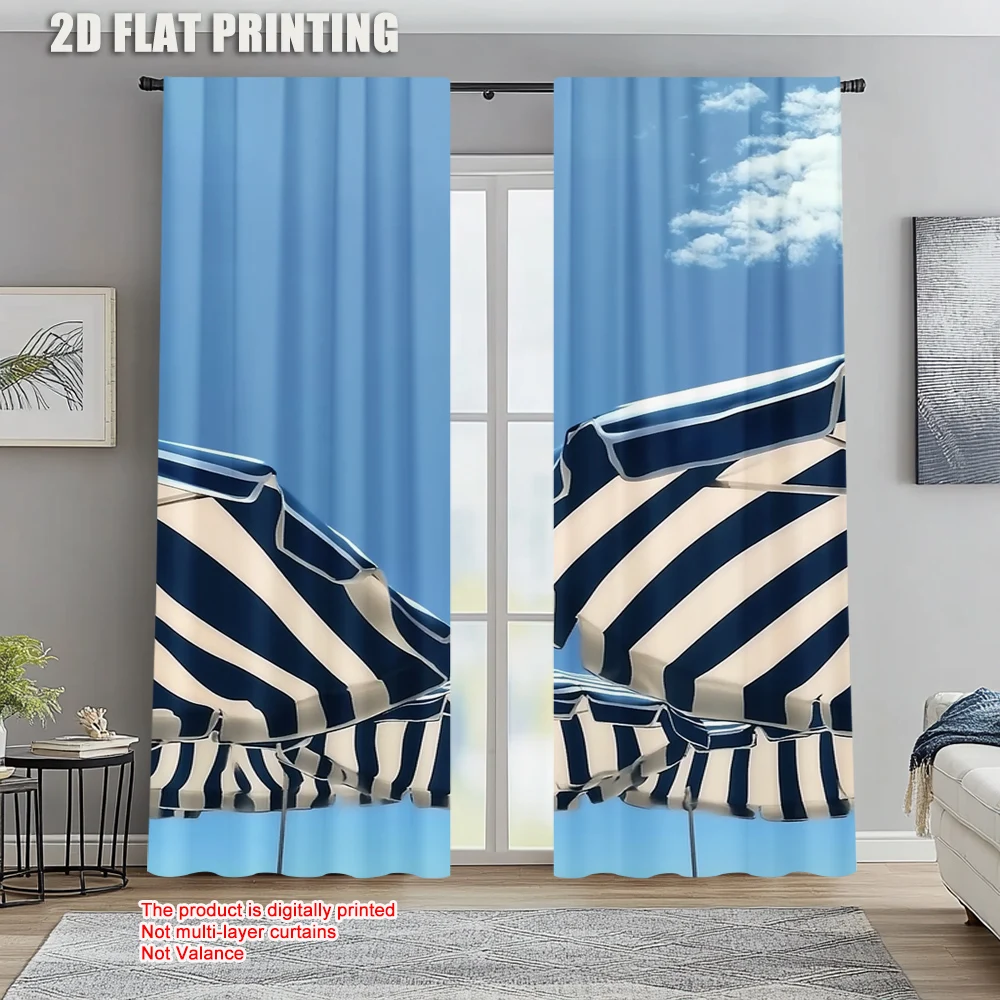 

2pc, Window Treatment Curtains Parasols Versatile 100% Polyester,Without Electricity Festive Wall Decor Suitable for