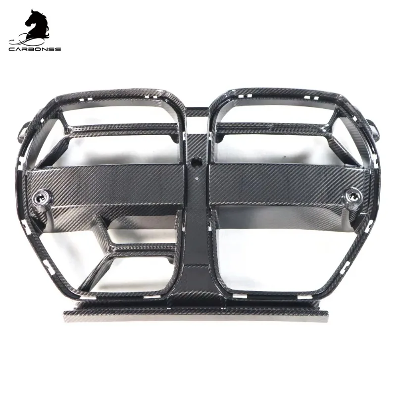 BMW G80 G81 G82 G83 M3 M4 2021 + Dry Carbon Fiber CSL Style Auto Parts Front Bumper Center Mesh Grille