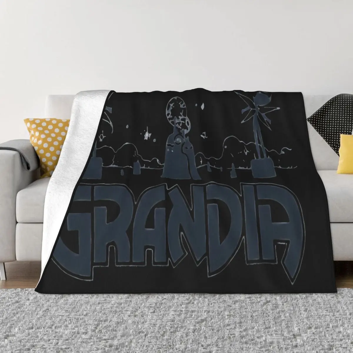 Grandia Logo New Print Youth Humor Summer Graphic Letter Cute Middle Aged Casual Fitness Youth Splicing Throw Blanket