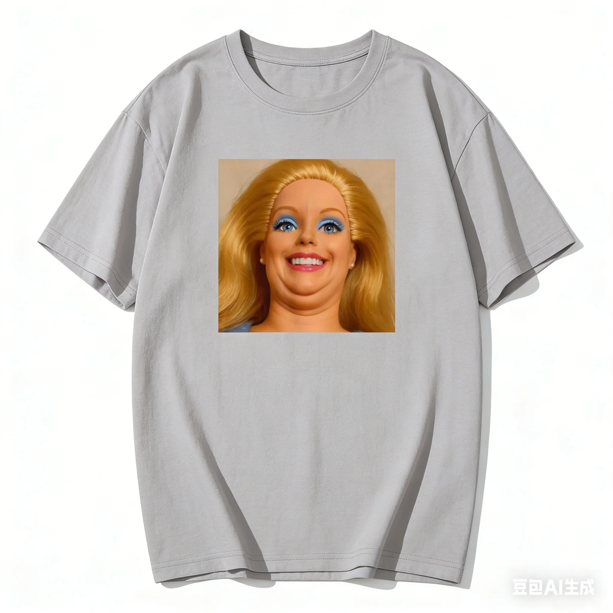 Funny T-Shirt Featuring The Disgusted Face Meme Doll Babe - A Casual Round Neck Tee Perfect for Any Season