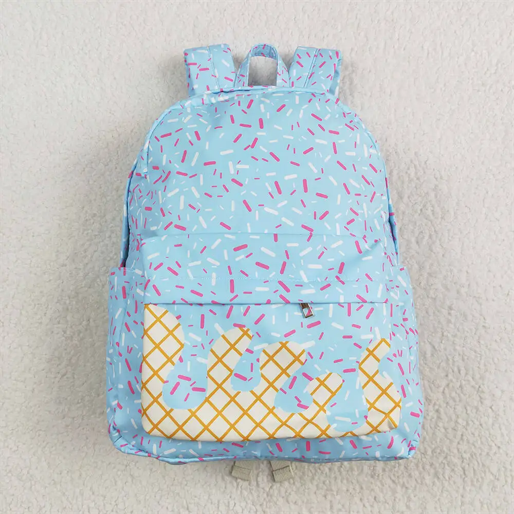 

Light Blue Ice Cream Sprinkle Kids Backpack for Boys And Girls Cute Candy Color School Bag with Sprinkle Design13*5*17 inches