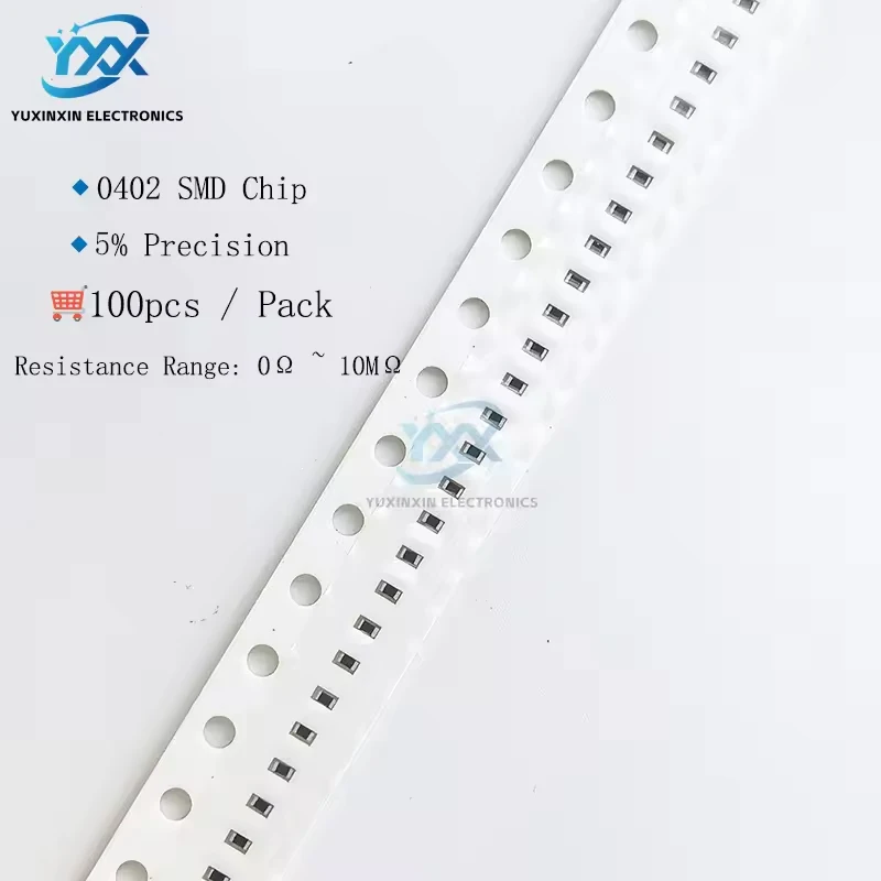 100pcs 5% 0402 SMD resistor 0R~10M 1/16W 0 0.1 1 10 100 150 220 330 ohm 1K 2.2K 4.7K 10K 100K 1R 10R 100R 150R 220R 330R 1M 10M