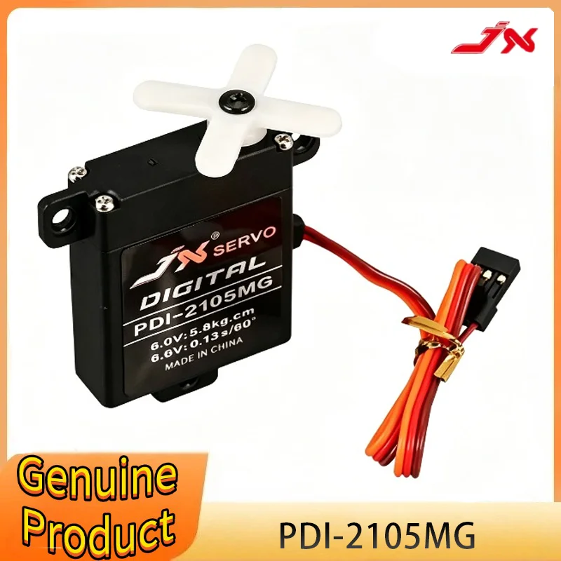 JX PDI-2105MG 21g Metal Gear Wing Servo 5.8KG Large Torque Digital Servo for RC Fixed Wing Airplane Aircraft Helicopter Parts