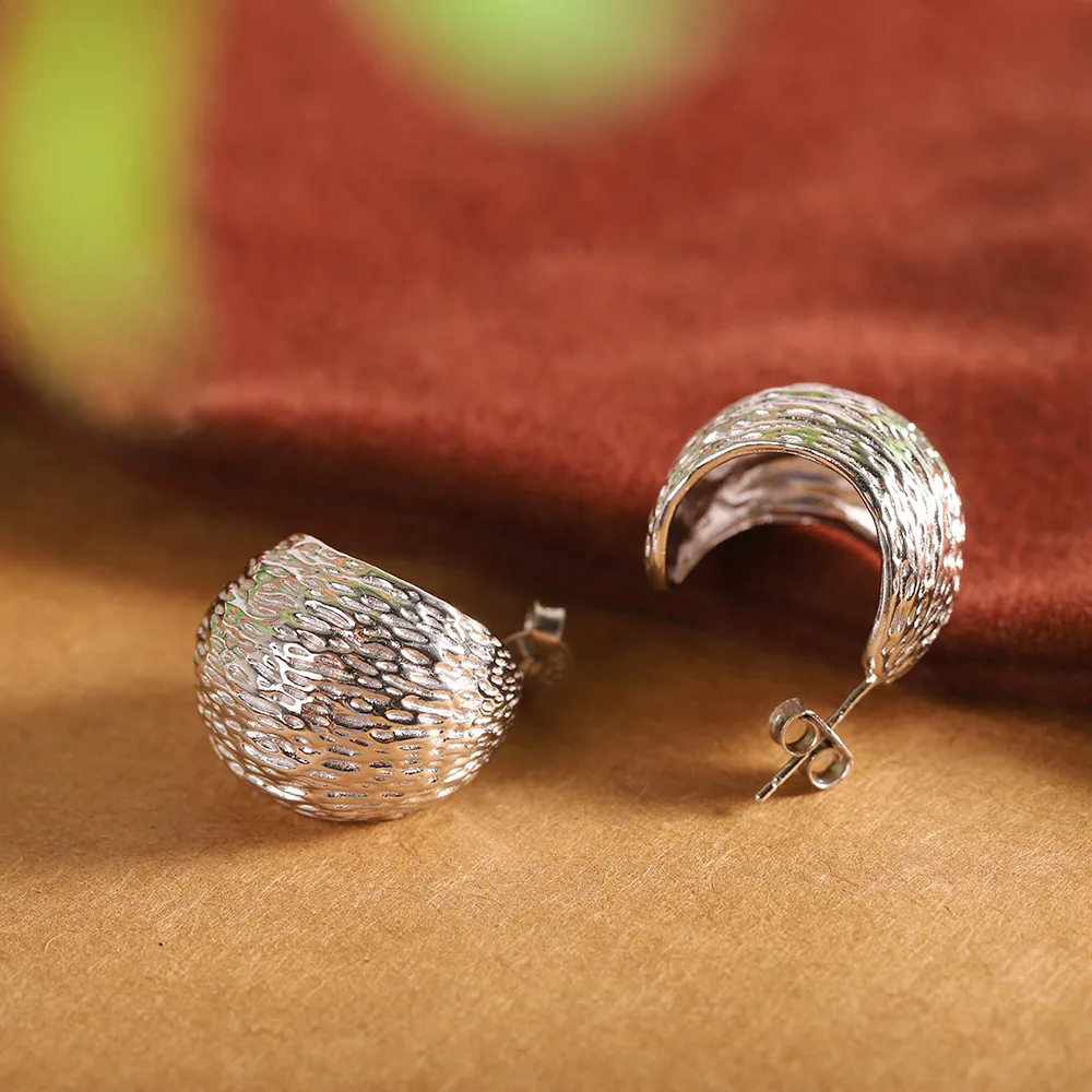 

Uglyless Uneven Surface, модные крутые серьги-гвоздики для девочек, луна, стерлинговое серебро 925 пробы, бар, клуб, свободное платье, ювелирные изделия для женщин Brincos