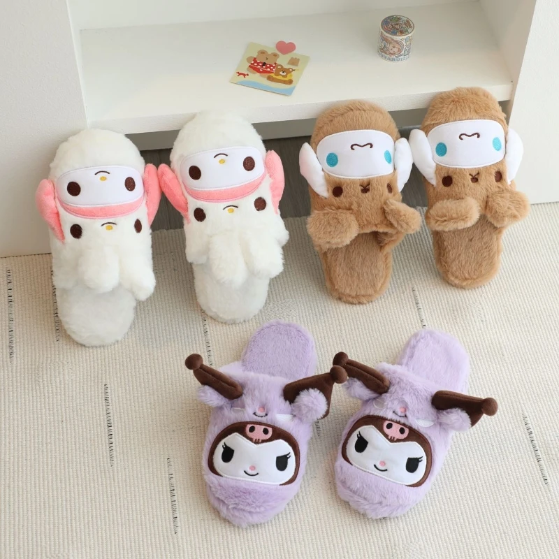 Arrow General Field Office Collaboration Internet Industry Sanrio Kawaii Kuromi Cinna Moroll My Melody Cartoon Anime Plush Shoes