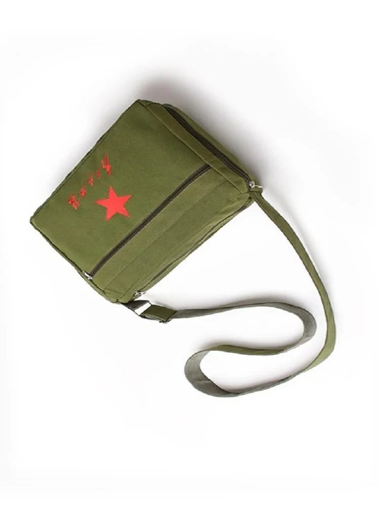 Imagem -03 - Canvas Oblíqua Bolsa Cruz para Homens Servindo as Pessoas Tide Shoulder Bolsa Old Fashion Kit Cinco Estrelas Bolsa do Presidente