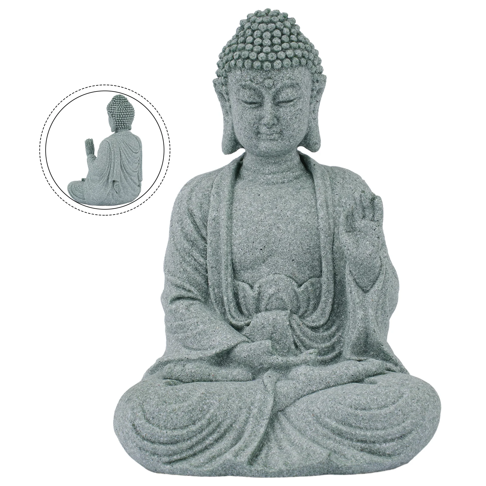 

High Quality Sitting Buddha Resin Garden Ornament 4x8x12cm Buddha Ornament Statue Decor Stone Zen Effect For Home Garden