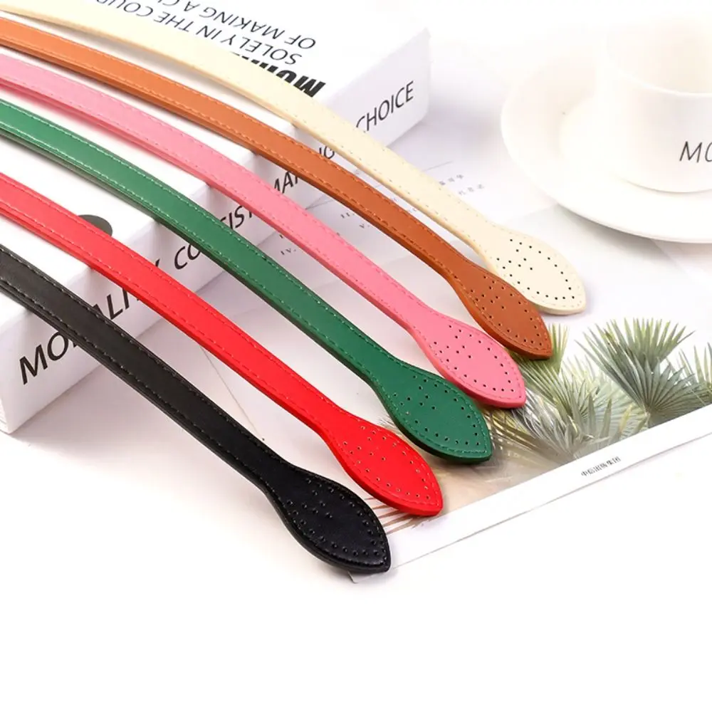 2Pcs DIY PU Leather Shoulder Bag Strap Detachable Replacement Bag Handles Core Stitching Bag Belt Bag Accessories
