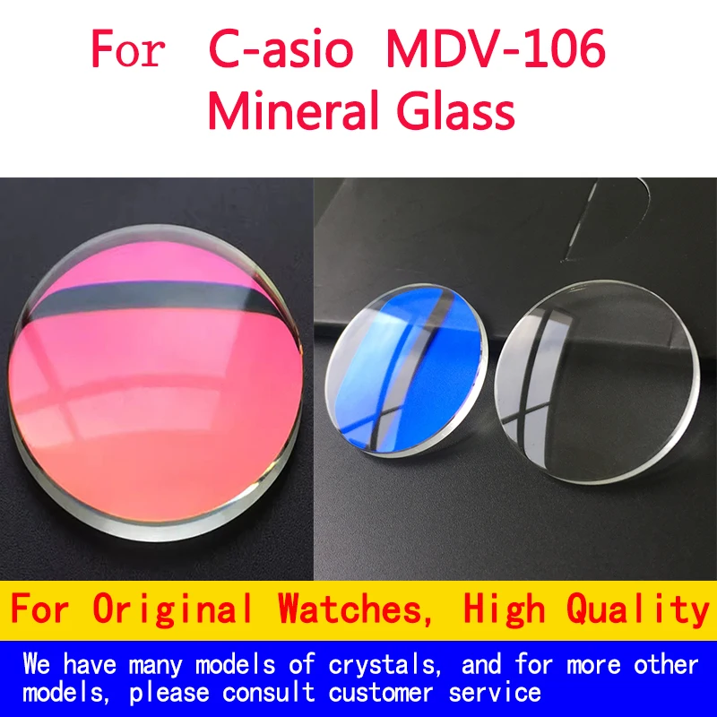 Single dome MOD MDV-106 Mineral Glass For C-asio brand Duro Dolphin 200M Divers Watch crystal watch Parts