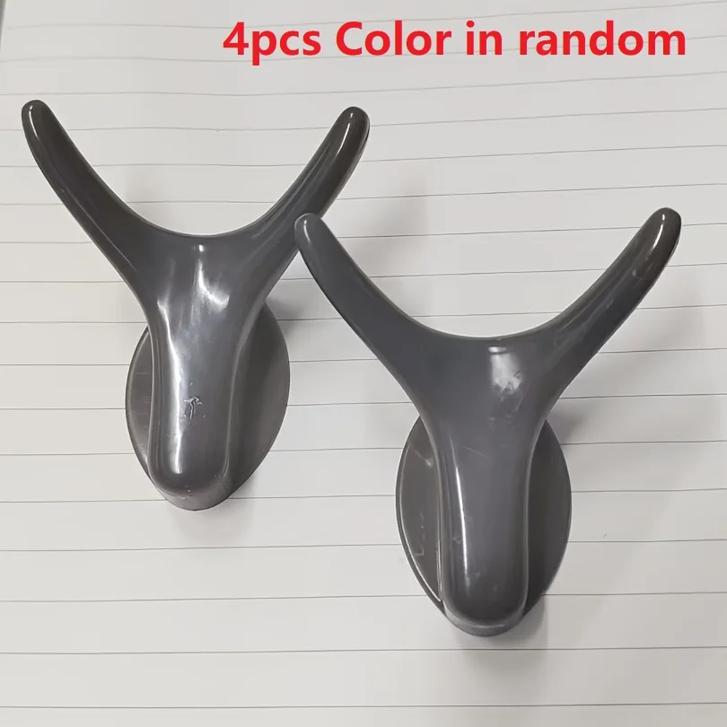 4pcs Home Decoration Hanging Key Wall Coat Multi-functional Animal Free Punch Head Hanging Hook Holder