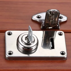 1set Silver Leather Suitcase Buckle Zinc Alloy Rectangle Toggle Hasp Latch Lock for Wooden Jewelry Gift Wine Box 73*41mm