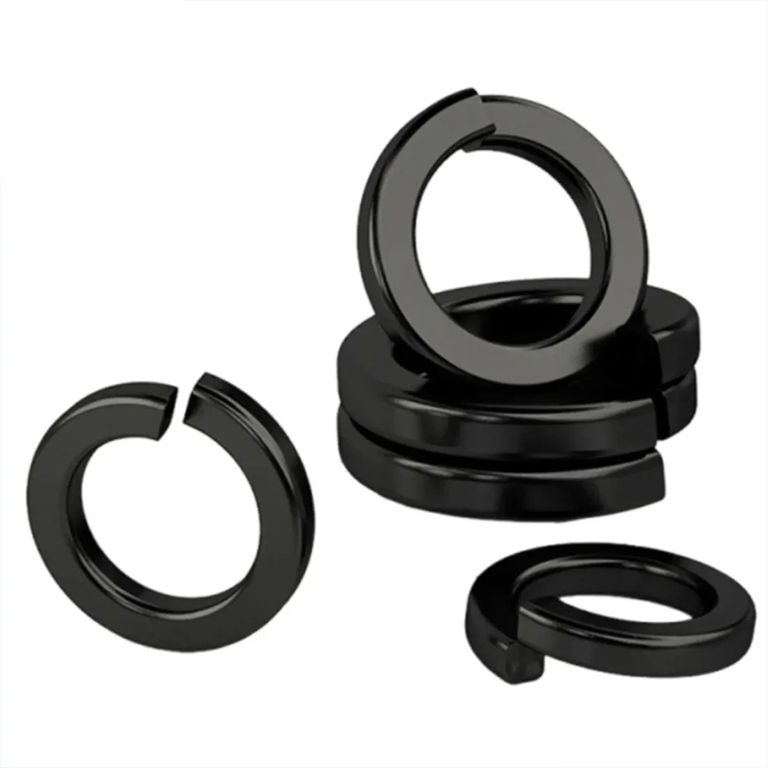 DIN127 GB93 M2 M2.5 M3 M4 M5 M6 M8 M10 M12 M14 M16 M18 M20-M24 Black Grade 8.8 Steel Spring Washer Split Lock Elastic Gasket Pad