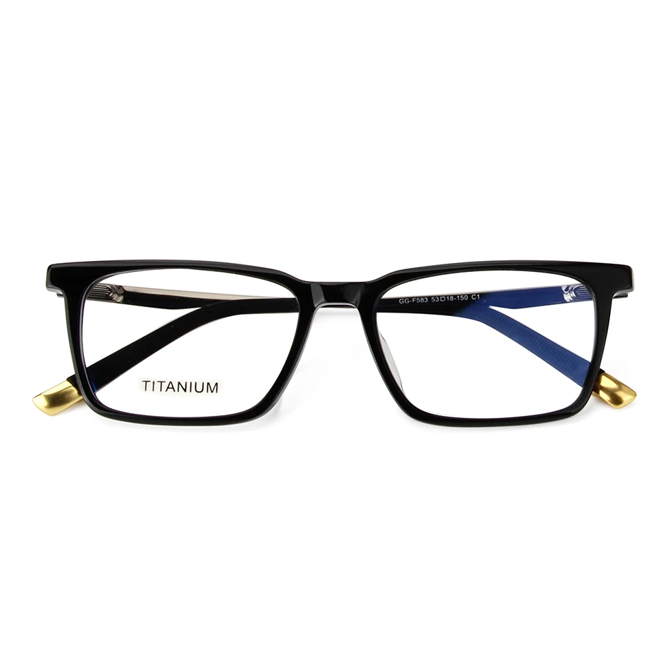 High Quality Titanium Eyeglasses Frames Men Rectangular Myopia Glasses For Women Ultralight Titan Black Business Square Glasses