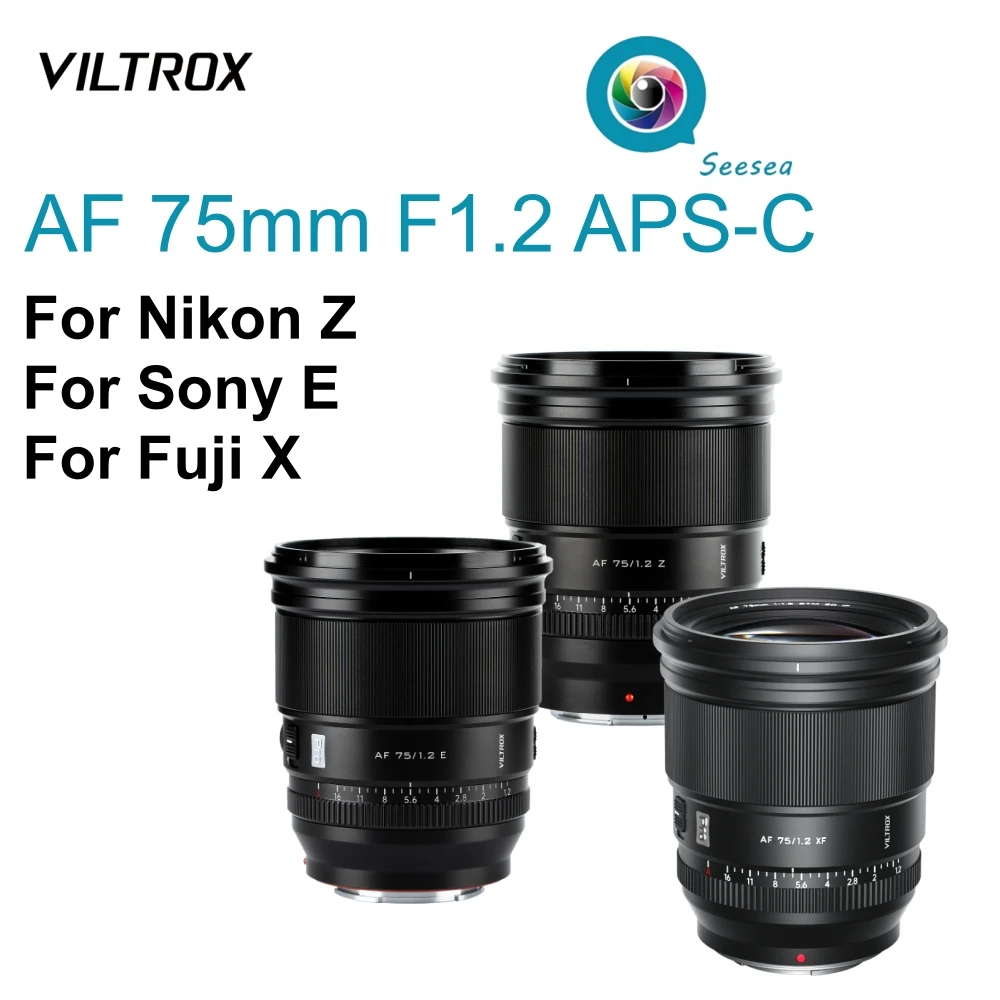 Viltrox 75mm f2.5 Autofokus Objektiv mit großer Blende für Fujifilm x Mount Sony E Mount Nikon Z Mount Kameras