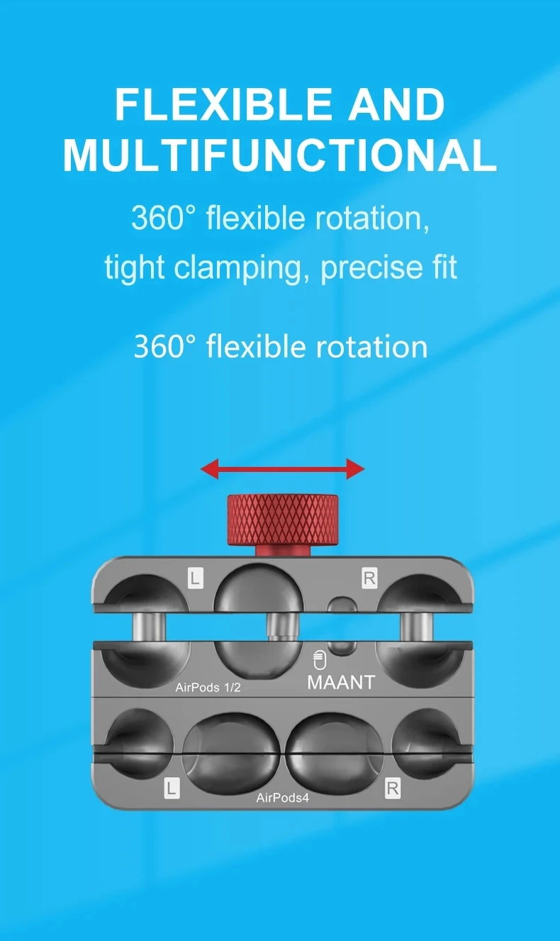 

MaAnt P2 Earphone Repair Clamping Fixture for Airpods 1/2/3/4/ Pro/Pro12 Earphone Battery Maintenance Alignment Fixing Holder