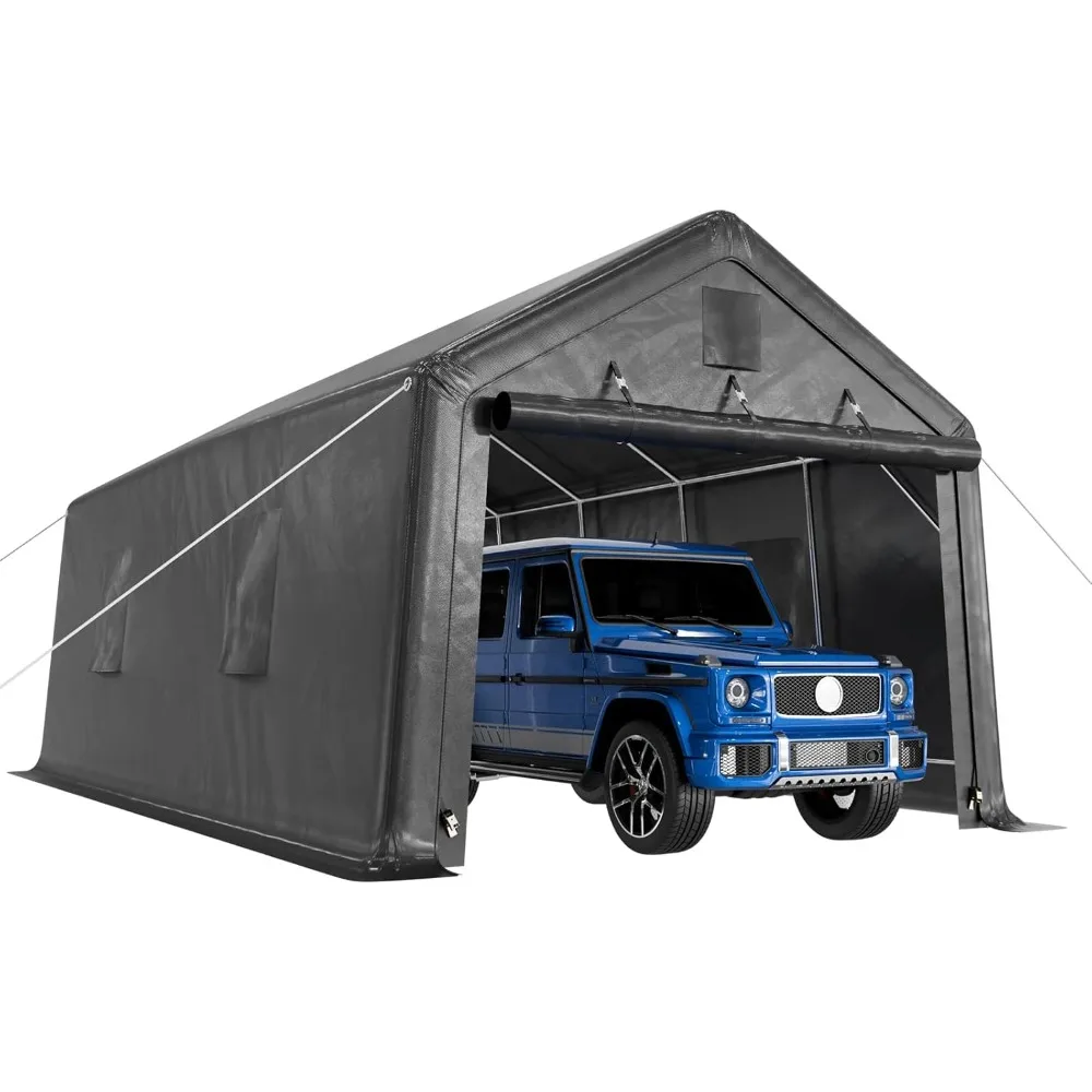 

12x20ft Heavy Duty CarportCar Port With All-Steel Metal Frame,Portable Garage For Automobile,Truck,Boat,Outdoor Storage Shelter