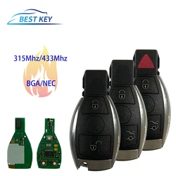 BEST KEY  Smart Remote Control Car Key For Mercedes Benz Year 2000+ E S Class Supports Original NEC/BGA 315/433MHz 2/3/4 Buttons