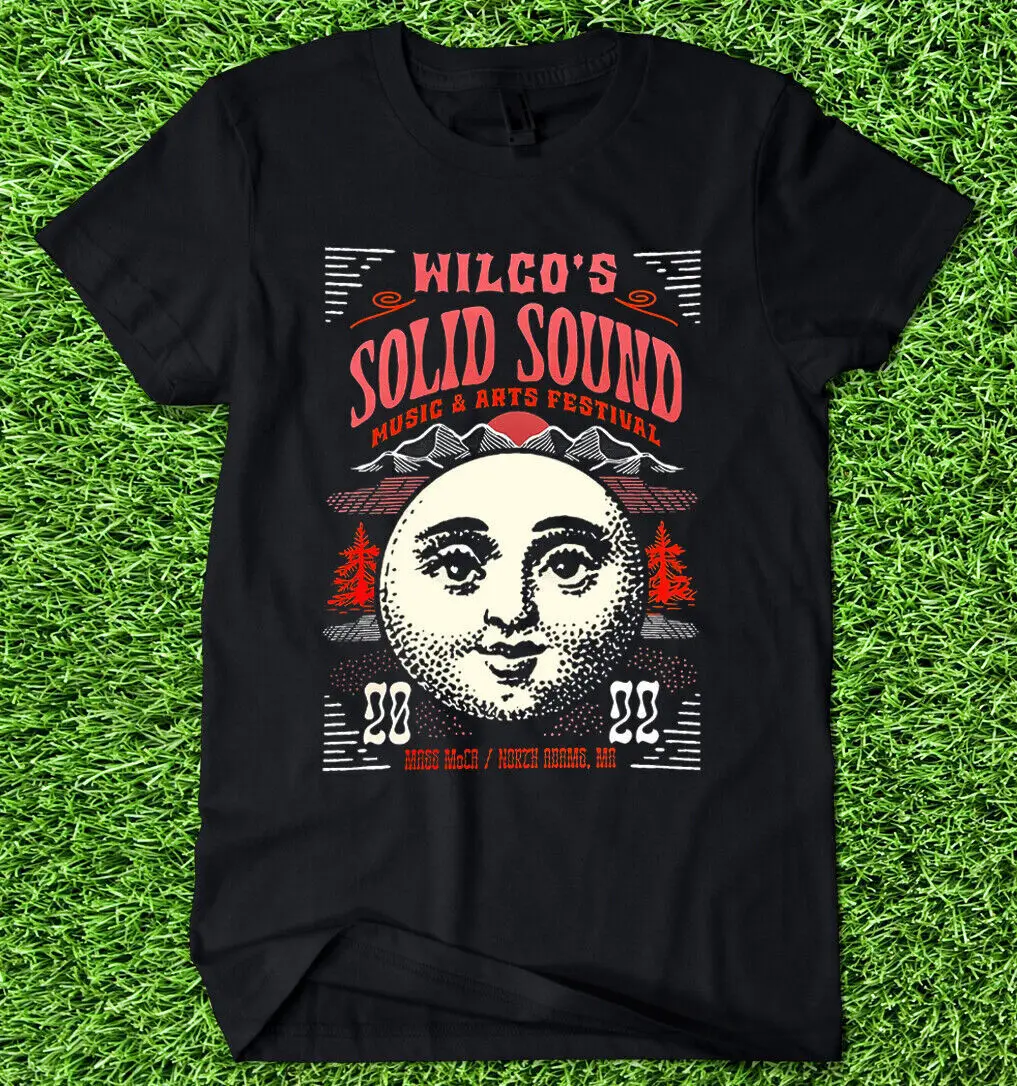 Wilco solid sound music and T-shirt S-4XL Black Men EE080