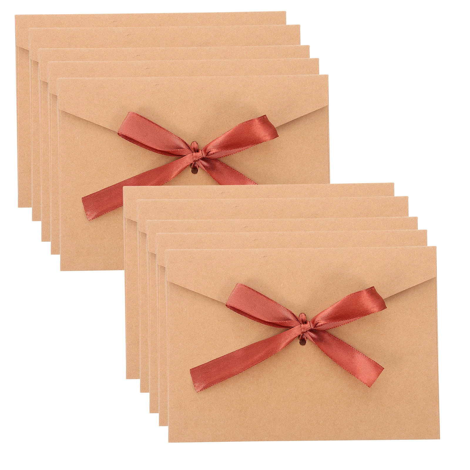 

Pearl Paper Postcards 10 Pcs Invitation Envelopes Greeting Cards Bow-knot Thickened Decorative Packaging Envelope Simple Style