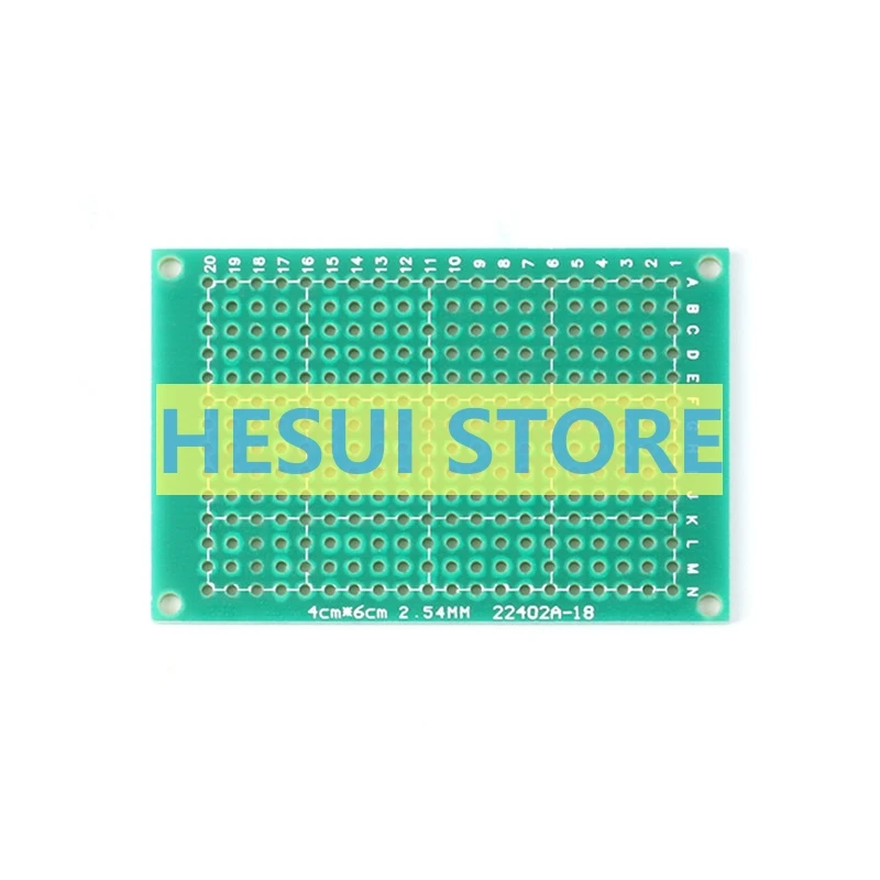 Single-side tin-spraying PCB board 2.54MM spacing 4*6CM Universal PCB board Experimental glass fiber green oil PCB board